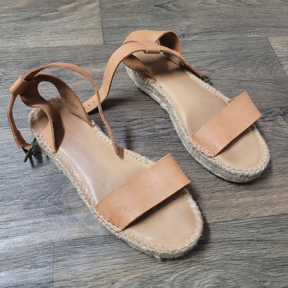 Soludos Tan Leather Espadrille Sandal